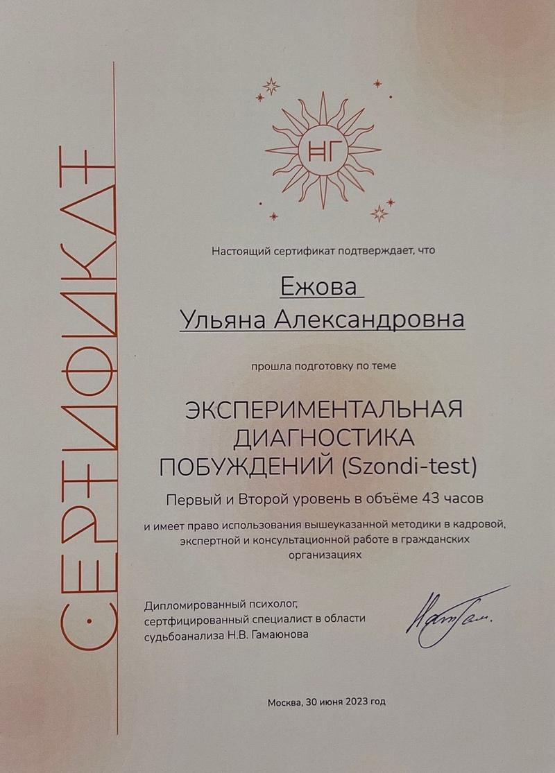 Диагностика побуждений, Szondi-test